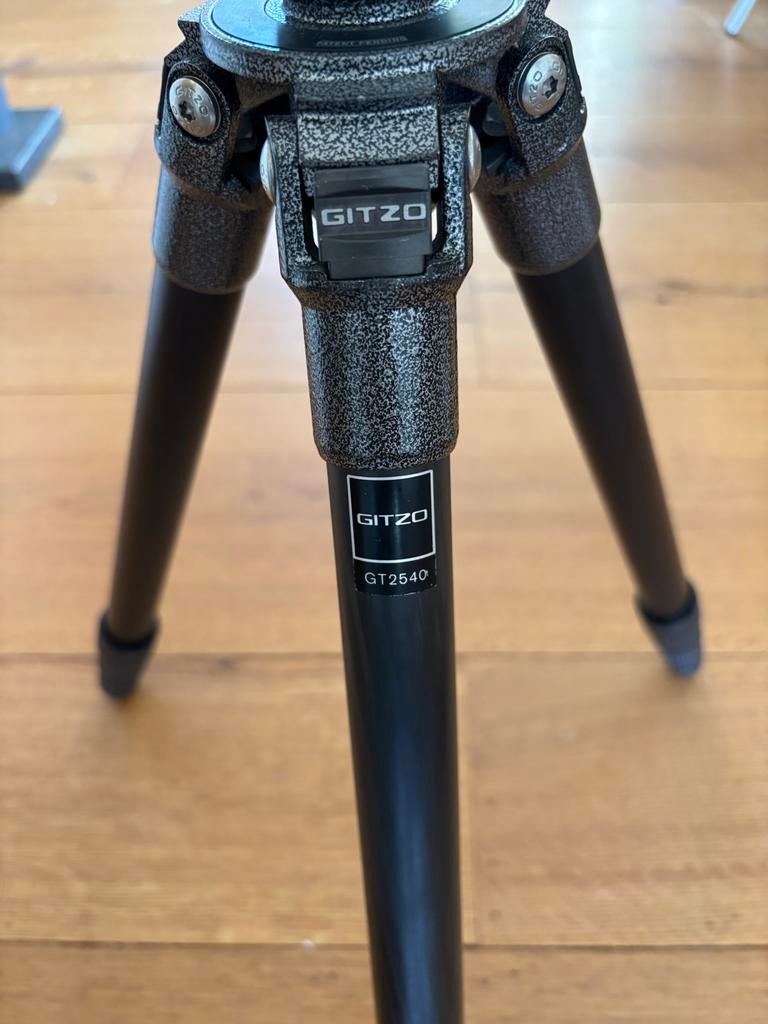 GITZO GT2540 Carbon Statief met Manfrotto 394 Balhoofd, Gebruikt, 150 tot 175 cm, Met balhoofd, Ophalen of Verzenden