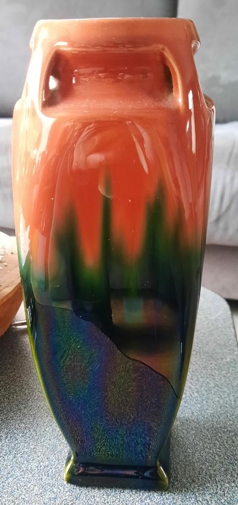 2 antieke vazen - 25,5 x 9,5 cm, Ophalen of Verzenden