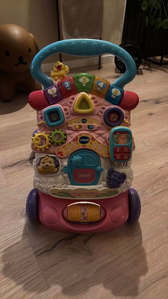 Vtech 2 in 1 baby walker roze, Kinderen en Baby's, Speelgoed | Vtech, Ophalen, Zo goed als nieuw, 6 maanden tot 2 jaar