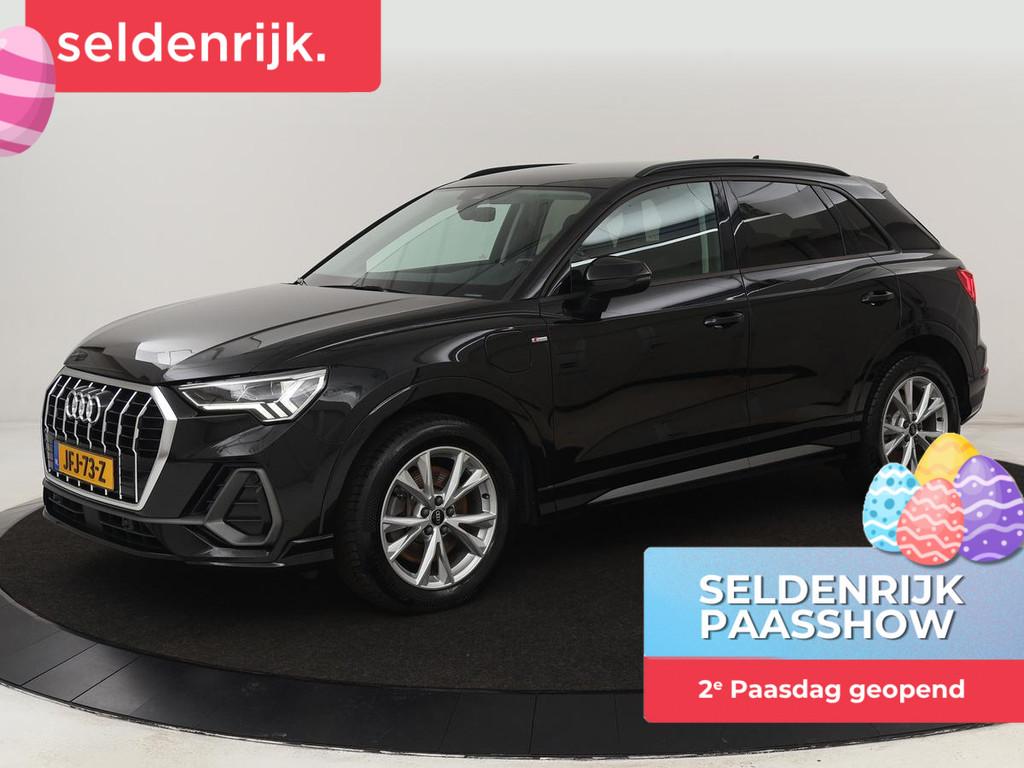 Audi Q3 45 TFSI e S edition | Stoelverwarming | Adaptive cru, Gebruikt, Euro 6, Leder en Stof, Zwart