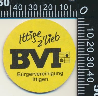 Sticker: Burgervereinigung Ittigen, Ophalen of Verzenden, Zo goed als nieuw, Bedrijf of Vereniging