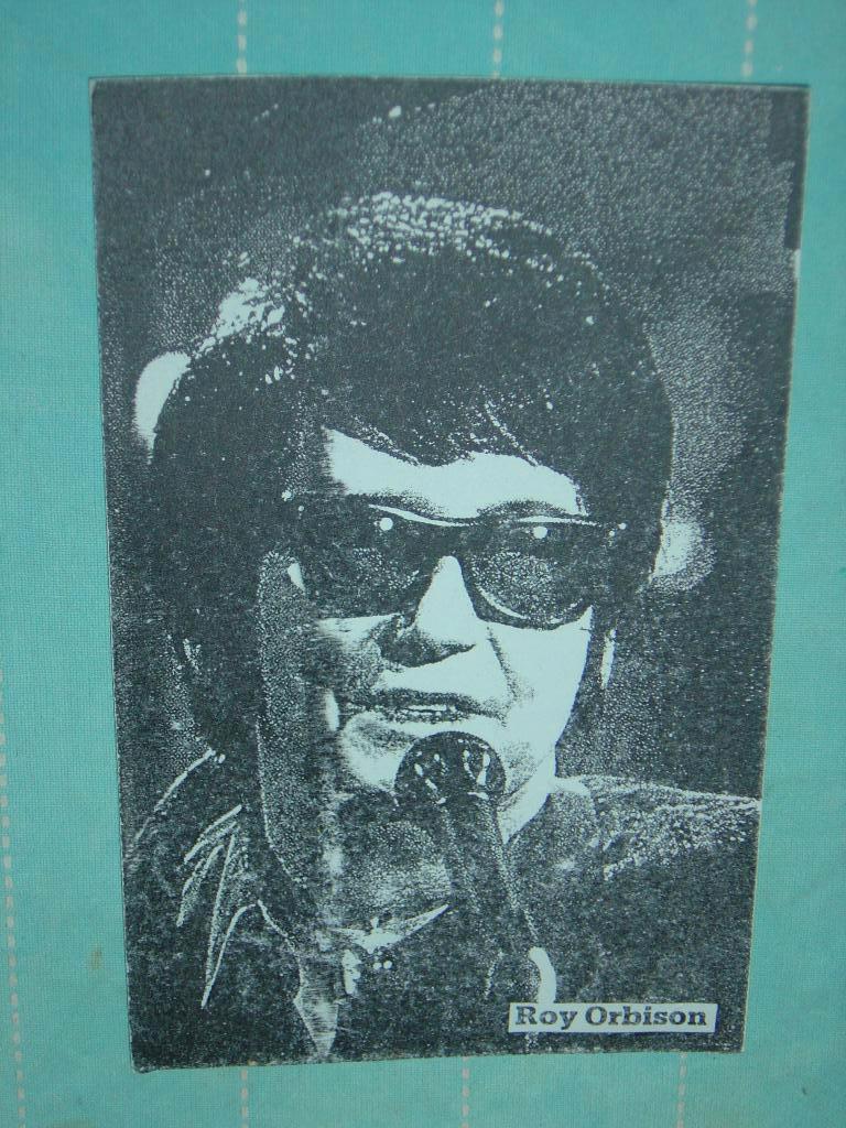 15) Zwart-wit ansichtkaart Roy Orbison, Verzamelen, Ophalen of Verzenden, 1960 tot 1980, Gelopen, Sterren en Beroemdheden