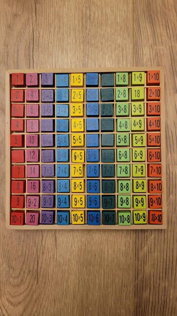 Houten rekenblokjes tafels, Ophalen of Verzenden