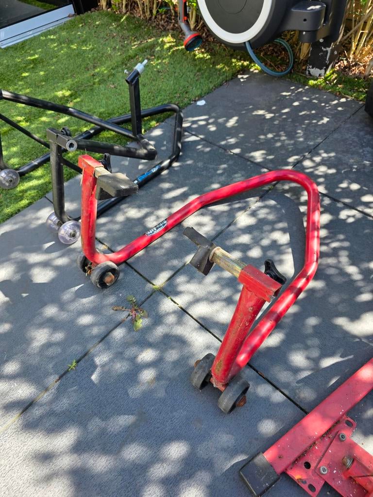 Paddock stand achterbrug & voorvork, Motoren, Ophalen of Verzenden