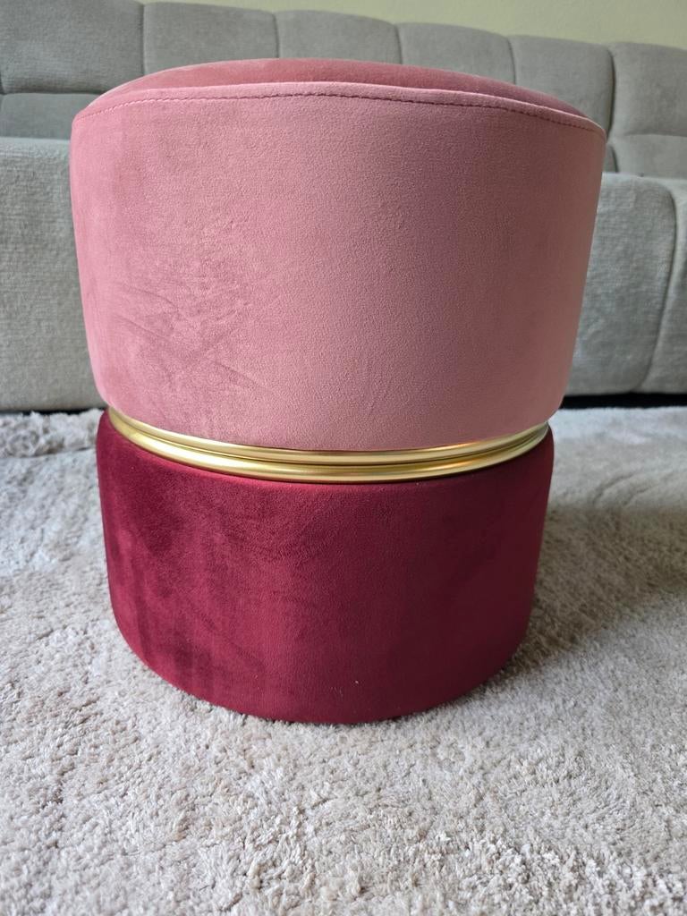 White label poef/ voetenbank, Ophalen, Minder dan 50 cm, Rond, Minder dan 50 cm