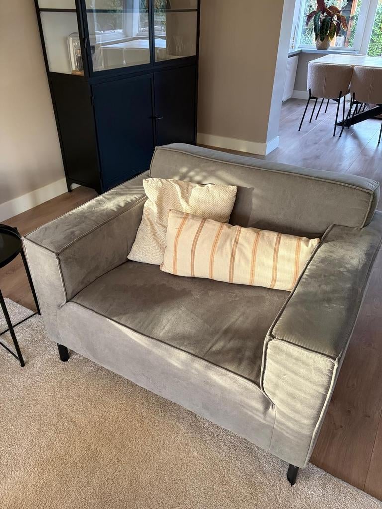 Loveseat grijs, Ophalen, 75 tot 100 cm, Tweepersoons, Minder dan 150 cm