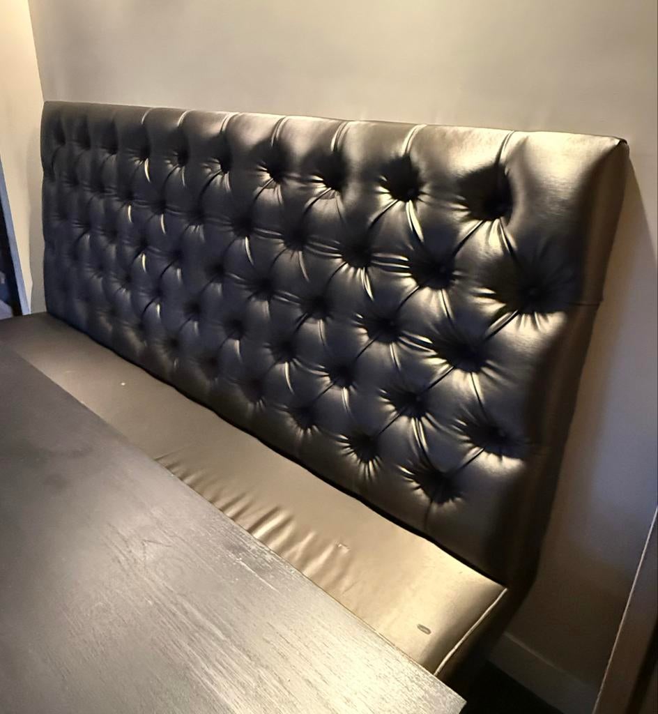 Eettafelbank gecapitonneerd, Ophalen, Gebruikt, Minder dan 75 cm, Leer