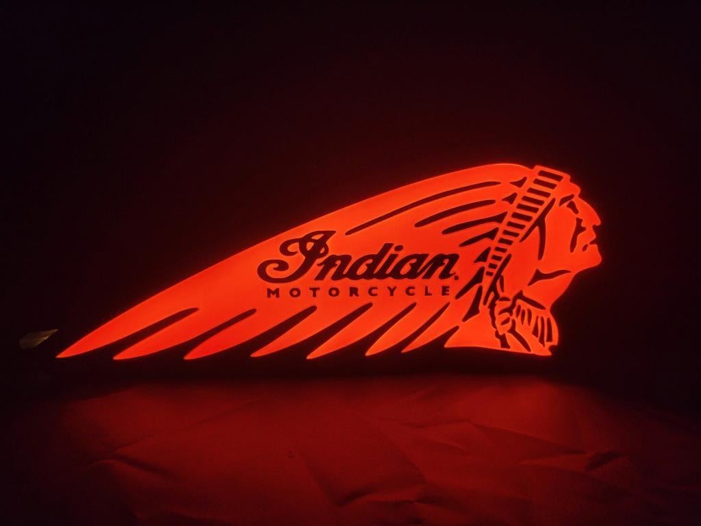 Indian Motorcycle LED USB Neon Sign, Ophalen of Verzenden