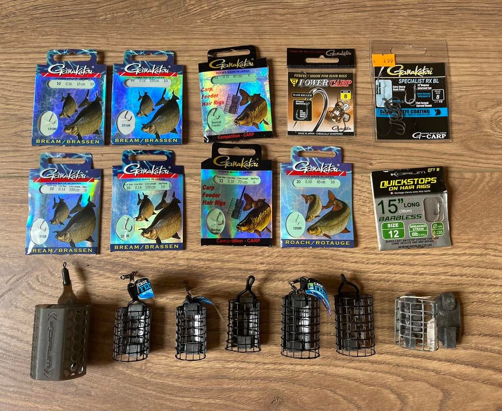 Gamakatsu onderlijnen, voerkorven, brasem, witwis, karper,, Watersport en Boten, Ophalen of Verzenden, Zo goed als nieuw, Overige typen