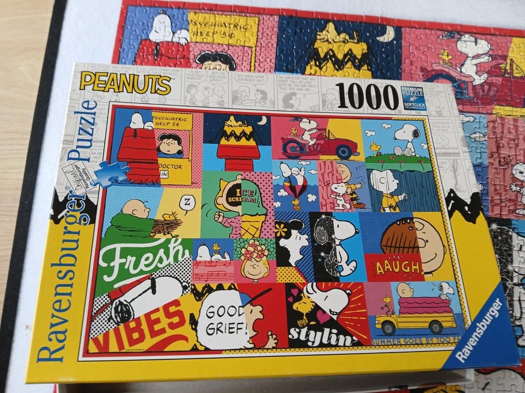 Ravensburger Peanuts Puzzel 1000 stukjes, Hobby en Vrije tijd, Denksport en Puzzels, Ophalen of Verzenden, 500 t/m 1500 stukjes