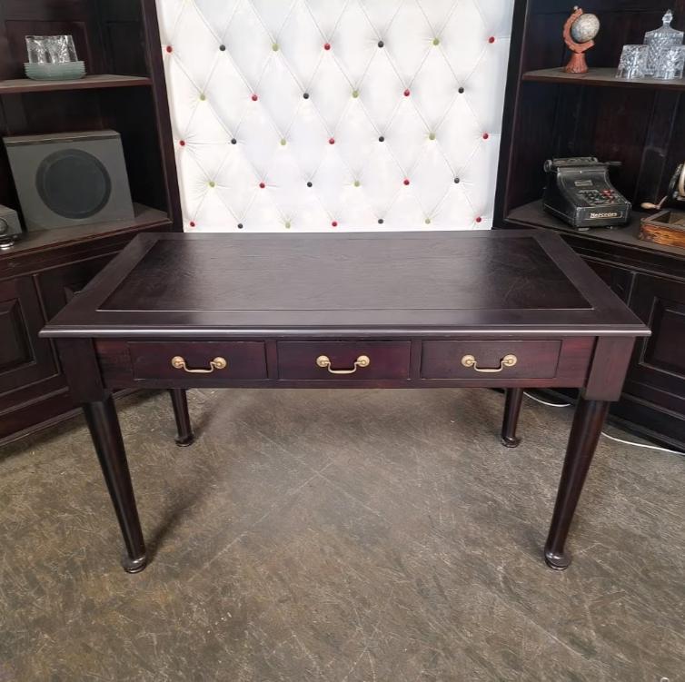 Chesterfield Bureau Massief Hout Mahonie, Ophalen, Zo goed als nieuw