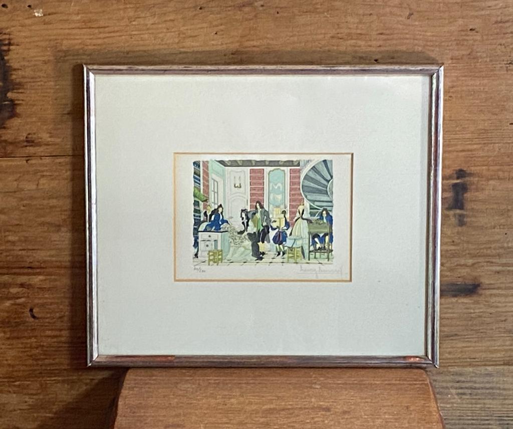 Henry Lemaire, Kledingwinkel in Parijs, Zeefdruk *Nous Deux, Antiek en Kunst, Ophalen of Verzenden