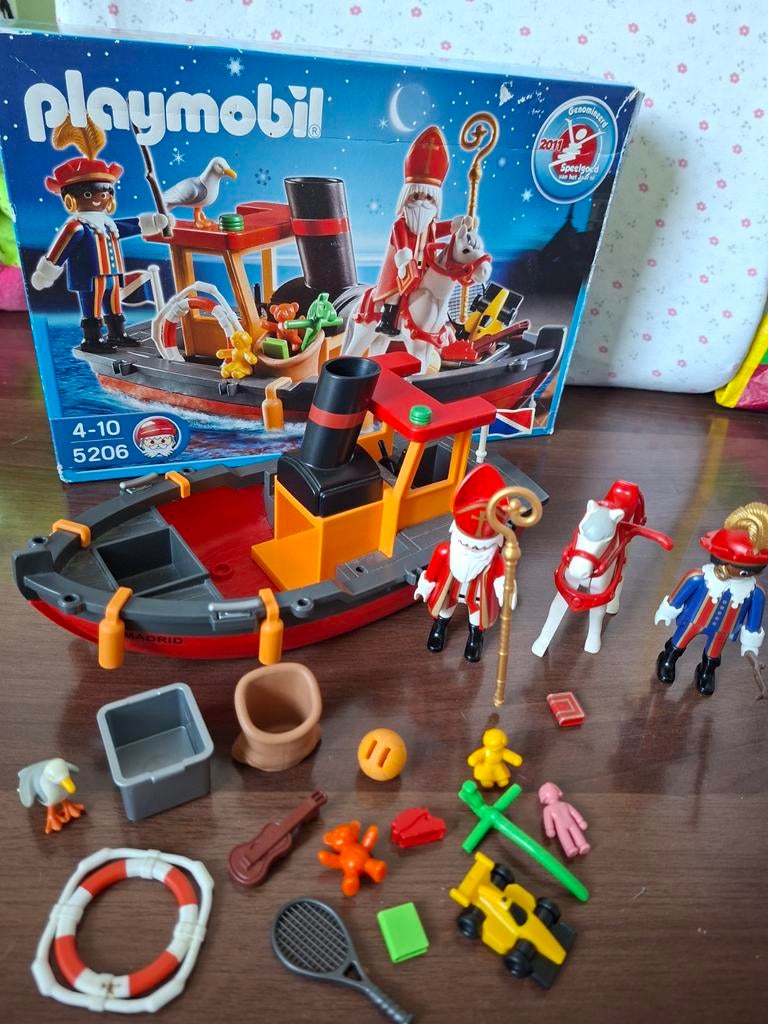 Playmobil Sinterklaas en Pieten pietenset compleet met doos, Kinderen en Baby's, Speelgoed | Playmobil, Ophalen, Gebruikt, Complete set