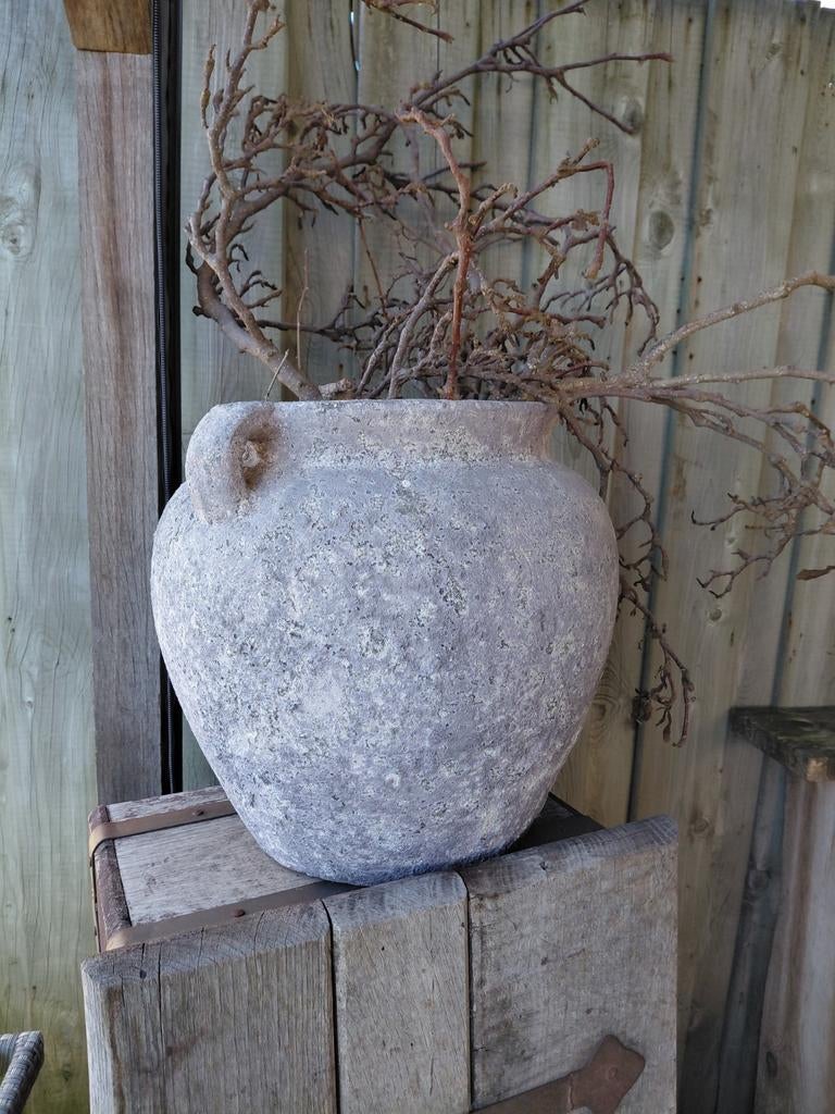 Mooie grote kruik, Ophalen, Zo goed als nieuw, Rond, Riet