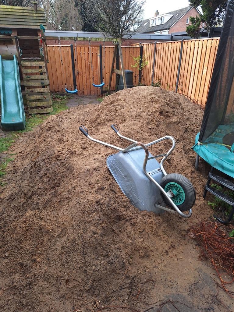 Gratis ophoogzand af te halen, Tuin en Terras, Zand, Ophalen, Gebruikt, Ophoogzand