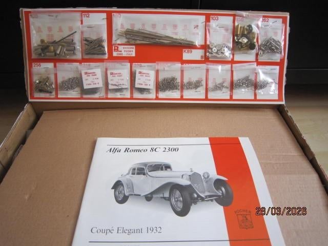 Bouwpakket Alfa Romeo 8C-2300 Coupé Elegant. Schaal 1:8, Ophalen, Nieuw, Auto, Overige merken