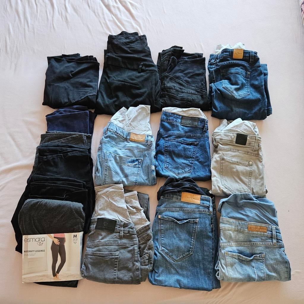 Groot pakket zwangerschapskleding maat S en M, Kleding | Dames, Positiekleding, Ophalen, Gedragen, Maat 36 (S), Overige kleuren