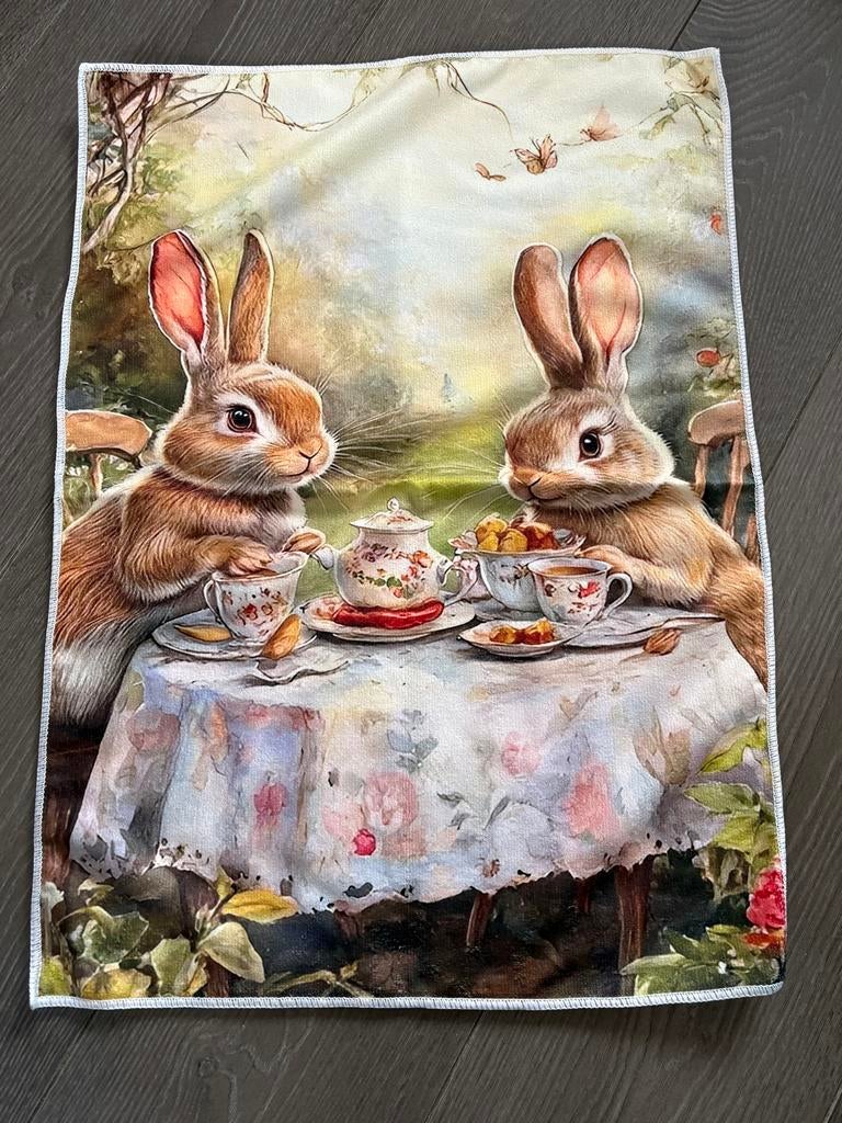 Beatrix Potter Konijntjes Handdoek/Gastenhanddoek 40x60 cm, Huis en Inrichting, Ophalen of Verzenden, Nieuw, Overige kleuren, Theedoek of Handdoek