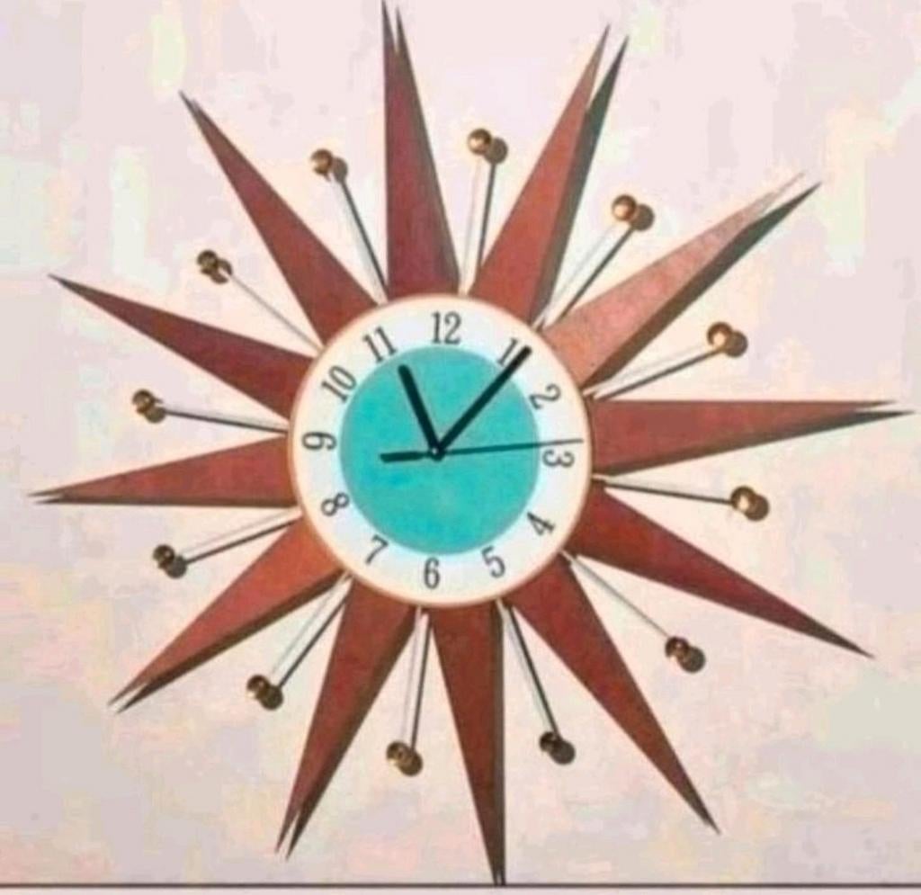 Kleine zonneklok op batterij. Nieuw in verpakking., Ophalen of Verzenden, Nieuw, Analoog, Wandklok