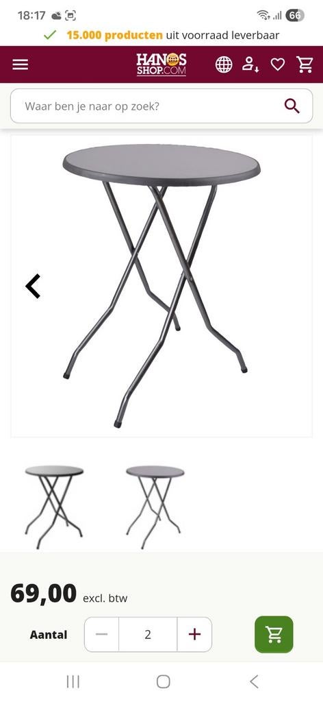 Statafel, Ophalen, Zo goed als nieuw