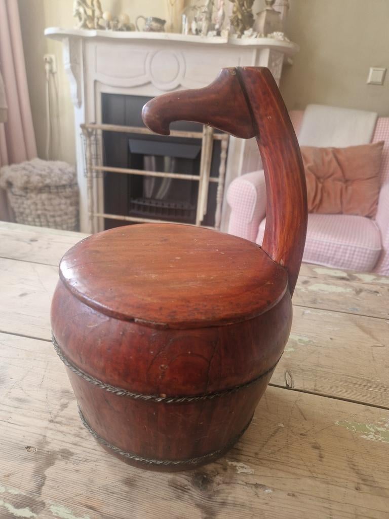 Antieke chinese houten emmer, Antiek en Kunst, Antiek | Woonaccessoires, Ophalen of Verzenden