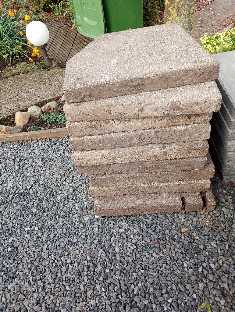 Tegels 50x50, Tuin en Terras, Tegels en Klinkers, Ophalen, Gebruikt, Minder dan 5 m², Beton