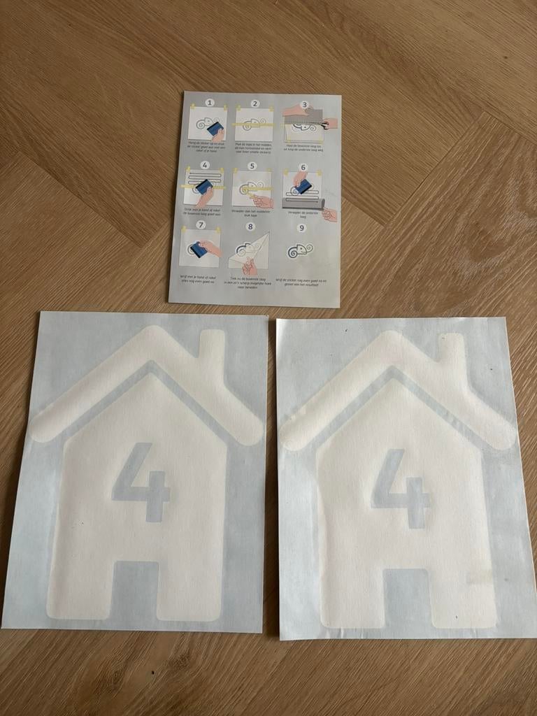 Klikostickers / containersticker huisnummer 4 nieuw, Ophalen of Verzenden, Nieuw, Hout, Minder dan 50 cm