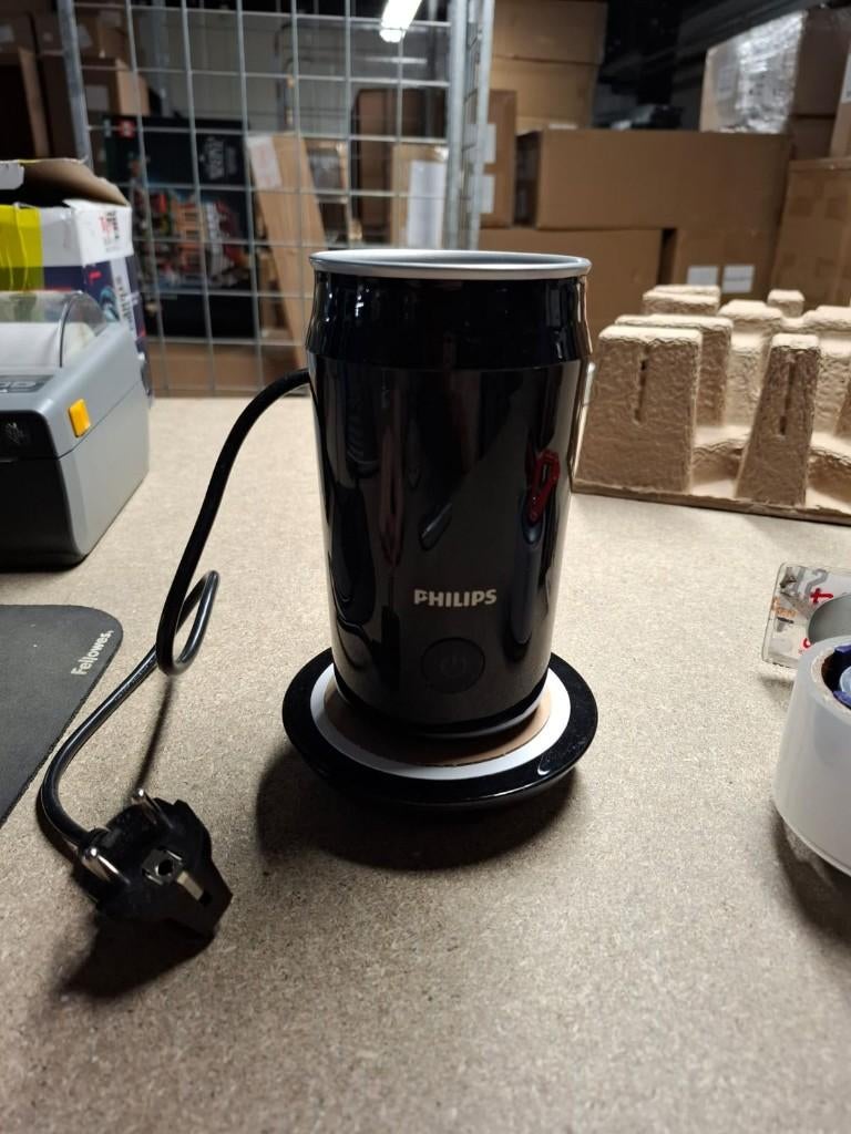 Philips Melkopschuimer - CA6500/63 - Zwart - 500 W | DC10013, Witgoed en Apparatuur, Melkopschuimers, Nieuw, Elektrische melkopschuimer