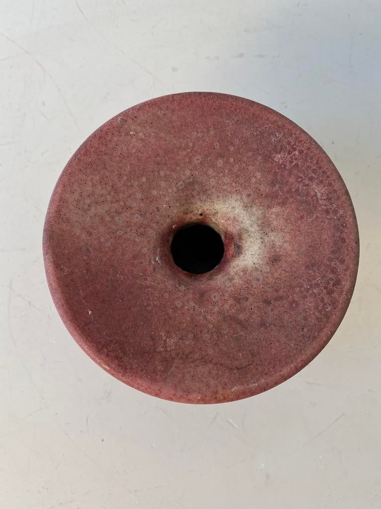 Mobach keramiek rode kandelaar , jaren 70, Huis en Inrichting, Overige materialen, Gebruikt, Mobach, Ophalen of Verzenden