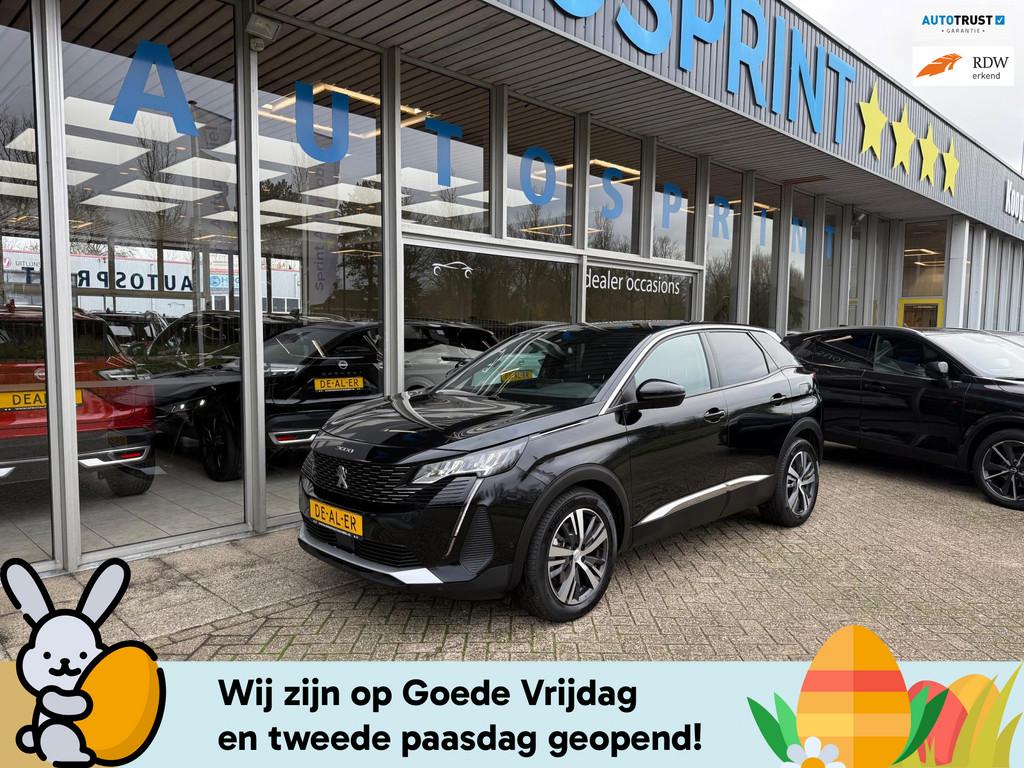 Peugeot 3008 1.6 HYbrid PHEV Allure Pack Business 225PK / NA, Gebruikt, Zwart, Lichtsensor, Leder en Stof