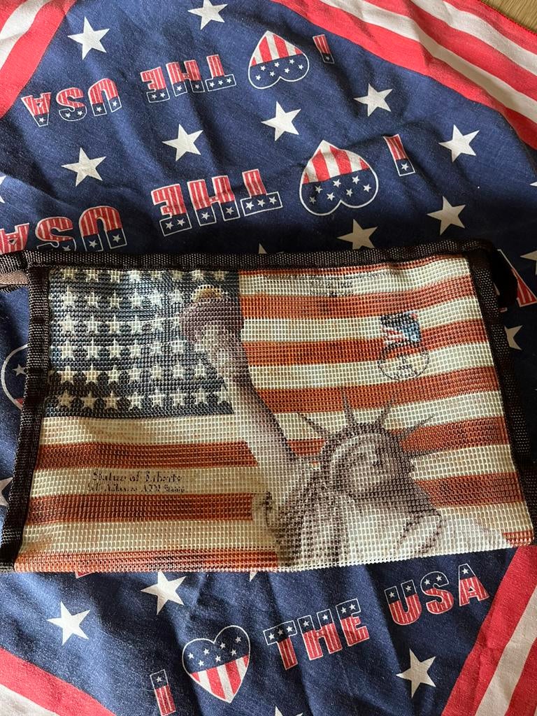 Amerika I love the USA bandana sjaal toilettas., Ophalen of Verzenden, Gedragen, Overige maten, Sjaal