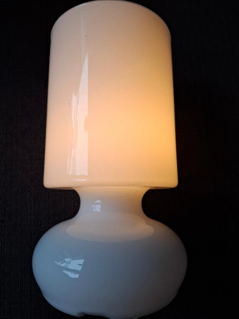 IKEA Lykta lamp wit vintage, Ophalen, Gebruikt, Glas, Minder dan 50 cm