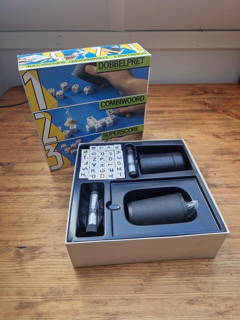 123 Dobbelpret, Combiwoord, Superscore | Dobbelspellen, Hobby en Vrije tijd, Gezelschapsspellen | Bordspellen, Ophalen of Verzenden