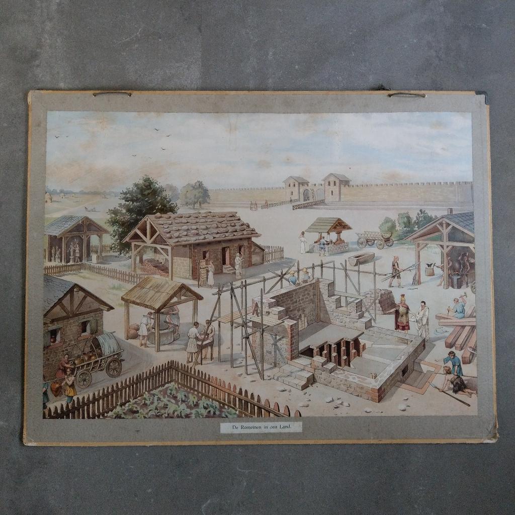 Schoolplaat De Romeinen in ons land, Ophalen, Geschiedenis