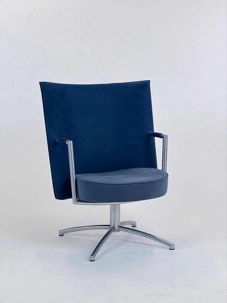 Blauwe design stoel Erik Jørgensen, Ophalen, Blauw, Zo goed als nieuw, Metaal