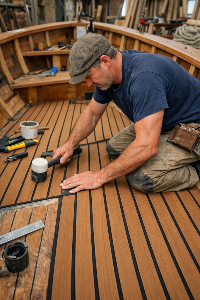 Bootvloer | teak foam | 2400x1200x6MM | 3M | decking foam, Ophalen of Verzenden