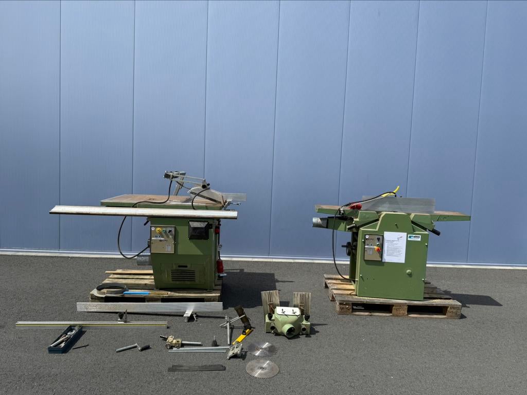 Robland vlak vandiktebank, lintzaag, en formaatzaagmachine, Ophalen of Verzenden