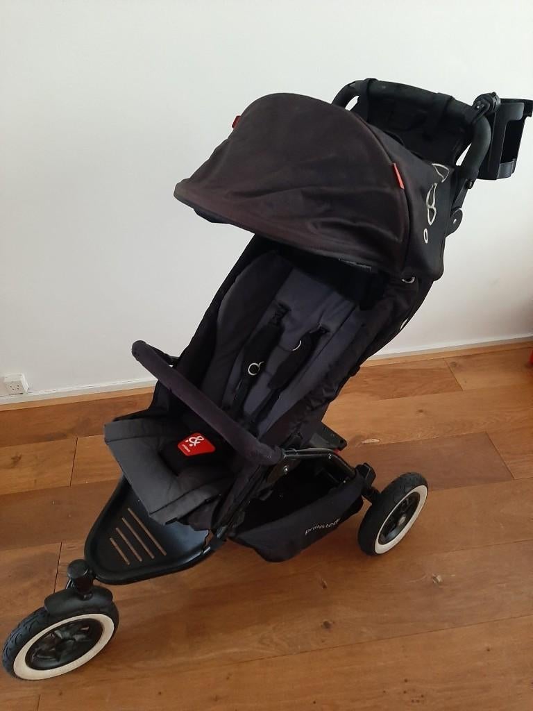 Phil & Teds Alpha kinderwagen – zwart/rood – compleet – €75, Verstelbare duwstang, Zo goed als nieuw, Ophalen, Kinderwagen