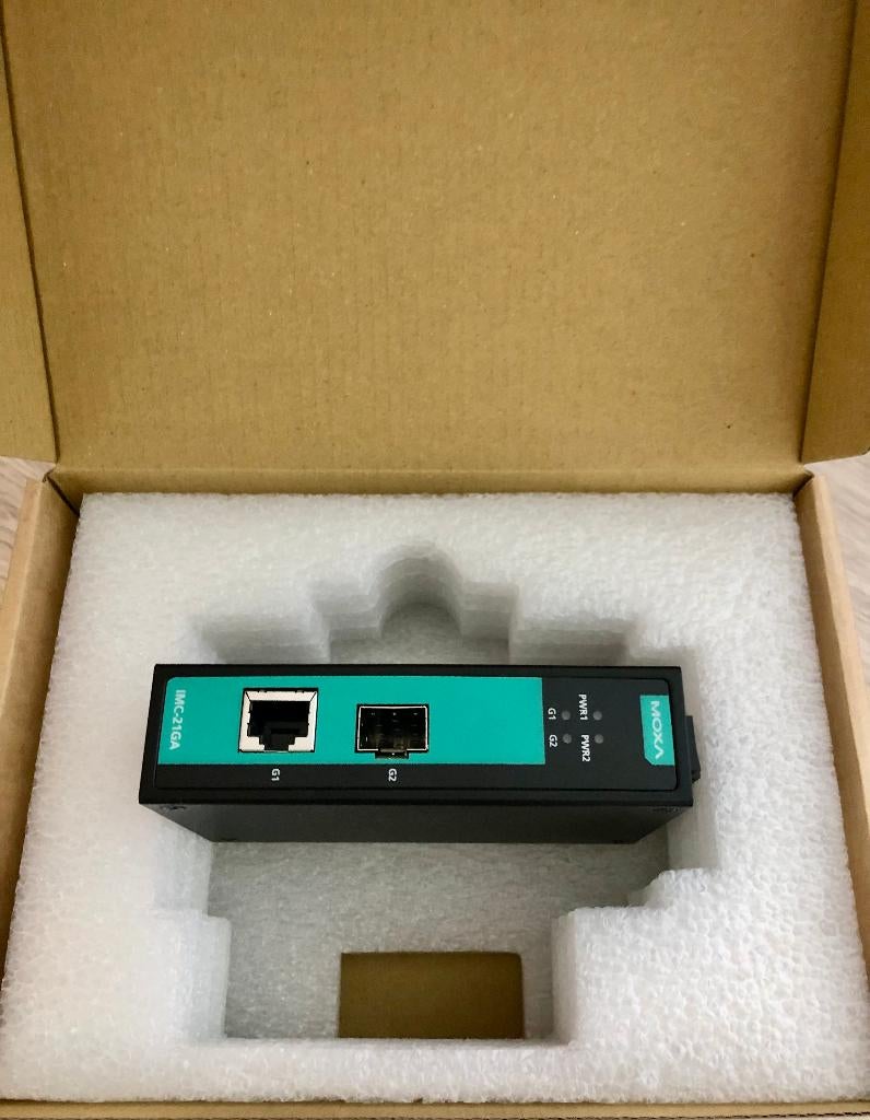 MOXA - Converter Ethernet - Glasvezel - IMC-21GA + SFP-Mod, Ophalen of Verzenden, Nieuw