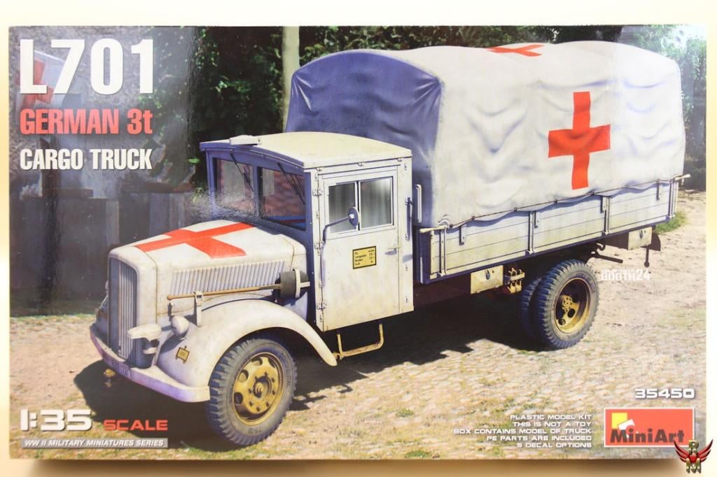 ROWASP | MiniArt 1/35 L701 German 3t Cargo Truck, Overige merken, MiniArt, 1:32 tot 1:50, Nieuw