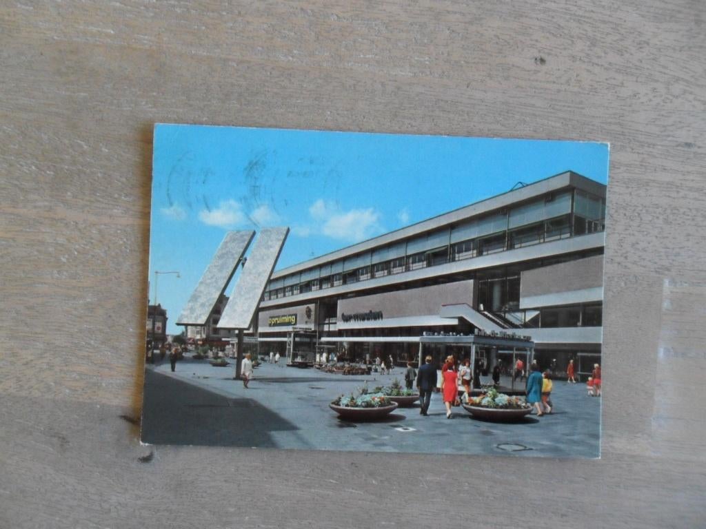 Rotterdam, winkelcentrum Oude Binnenweg/ter Meulen 1974, Verzamelen, Verzenden, 1960 tot 1980, Gelopen, Zuid-Holland