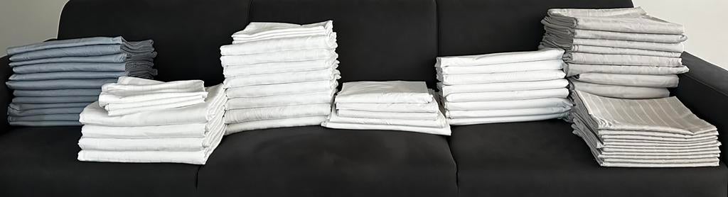 66 x Bedlinnen 1 persoons, zie beschrijving, Eenpersoons, Wit, Dekbedovertrek, Ophalen of Verzenden