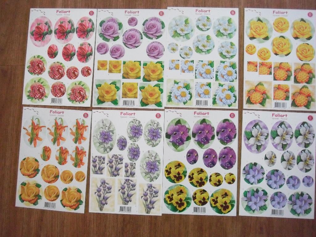 8 Foliart 3D knipvellen -6, Hobby en Vrije tijd, Kaarten | Zelf maken, Ophalen of Verzenden, Nieuw, Overige thema's, Knipvel