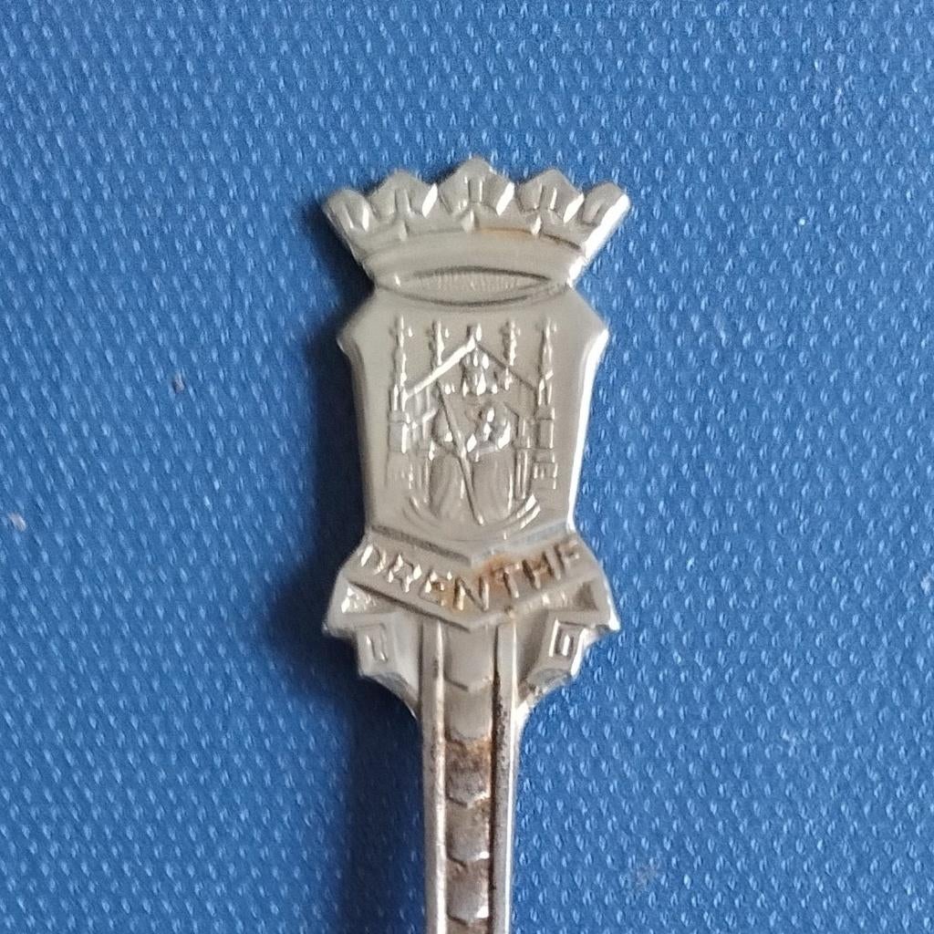 verzilverd lepeltje provincie Drenthe, Ophalen of Verzenden