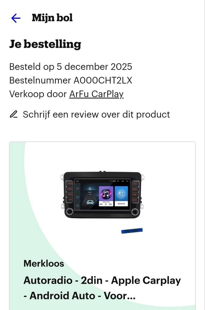 CarPlay Autoradio voor Volkswagen Polo, Auto diversen, Autoradio's, Ophalen, Nieuw