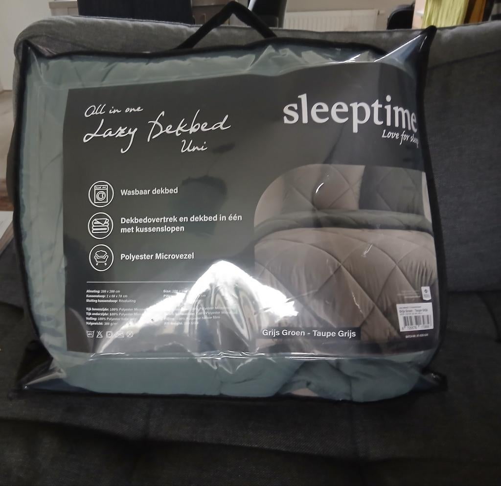 Lazy Dekbed zonder overtrek, Huis en Inrichting, Ophalen, Deken of Dekbed, Groen, Nieuw