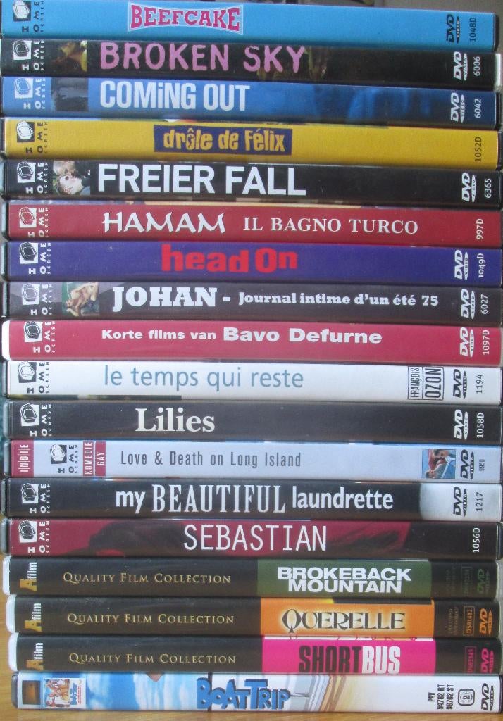 18 Gay DVD's (Geen porno !!!), Vanaf 16 jaar, Ophalen, Zo goed als nieuw