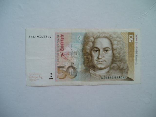 1554. Duitsland, 50 deutsche mark 1991 Balthasar Neumann., Verzenden, Duitsland, Los biljet