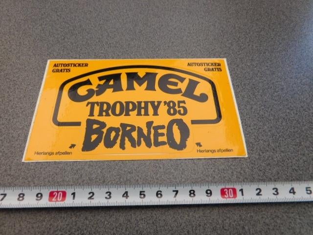 sticker CAMEL Trophy 1985 BORNEO *, Verzamelen, Ophalen, Zo goed als nieuw