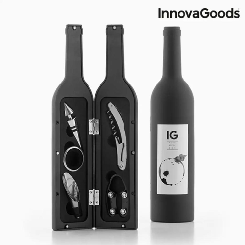 Fles Wijnkoffer InnovaGoods Zwart Roestvrij staal, Huis en Inrichting, F, F, Nieuw, Ophalen of Verzenden